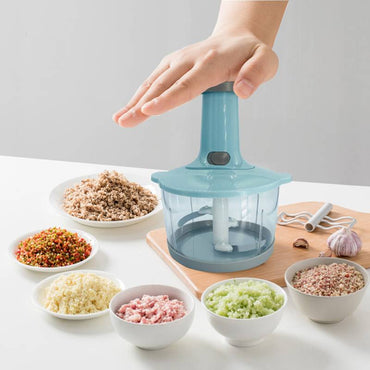 Manual Hand Push Food Chopper 1.5L