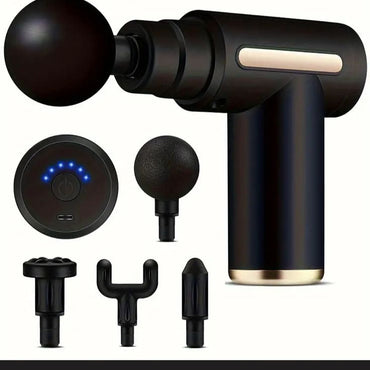 Deep Tissue Massage Gun – Rechargeable 6 Speed Muscle Massager with 4 Heads | Full Body Pain Relief & Relaxation for Men & Women