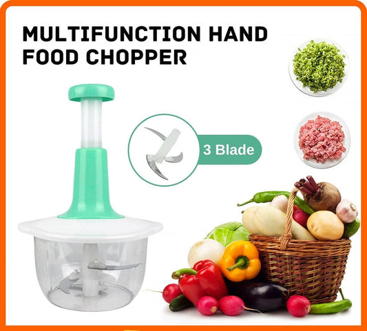 Manual Hand Push Food Chopper 1.5L