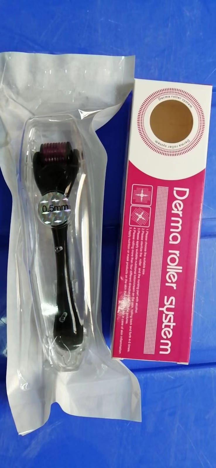 Derma Roller 0.25mm for Face, Beard & Hair Growth – Micro Needle Skin Care Tool for Men & Women