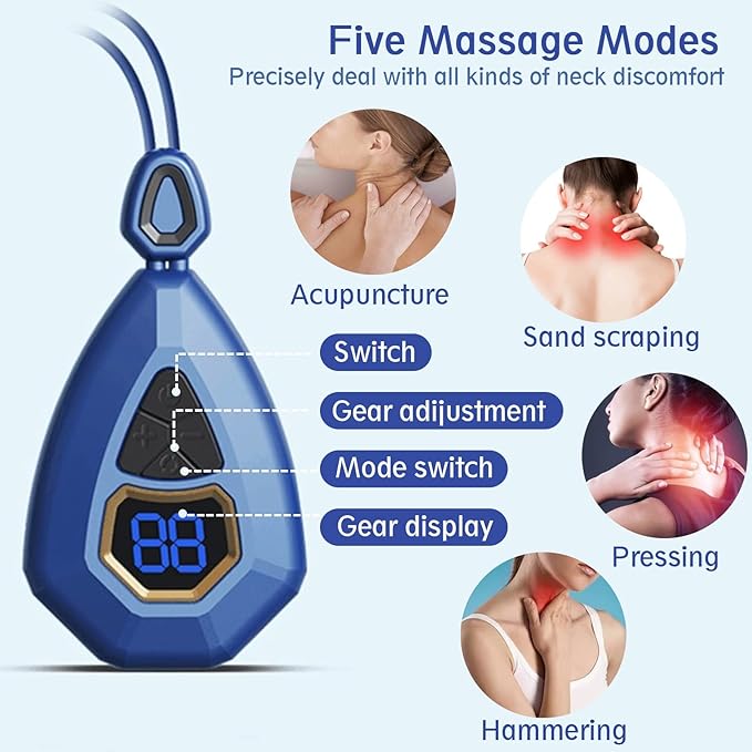 Low Frequency Neck Massager – Electric Pulse Therapy Device for Pain Relief & Muscle Relaxation
