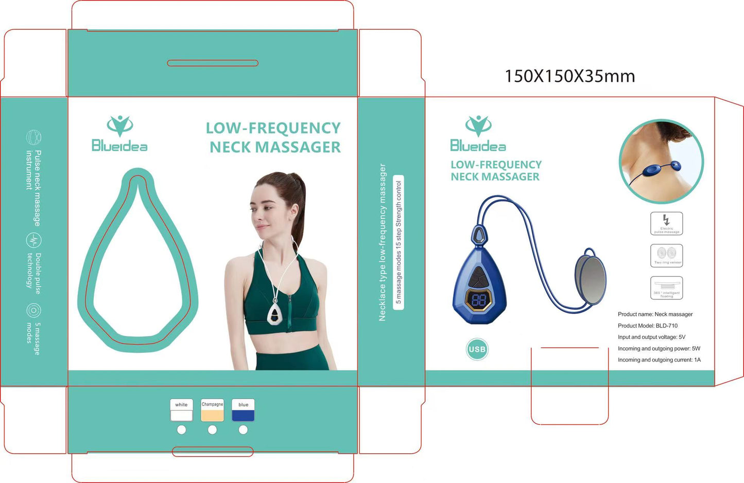 Low Frequency Neck Massager – Electric Pulse Therapy Device for Pain Relief & Muscle Relaxation