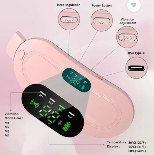 Portable Period Relief Heating & Massage Belt – 4 Vibration Modes