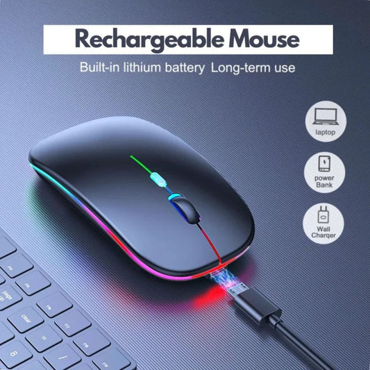 HP Wireless RGB Rechargeable Bluetooth Slim Mouse – 480mAh Battery (Black)