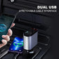 4-in-1 Fast Charging USB-C Car Adapter with LED Light – Multi-Port Power Charger for Travel