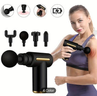 Deep Tissue Massage Gun – Rechargeable 6 Speed Muscle Massager with 4 Heads | Full Body Pain Relief & Relaxation for Men & Women