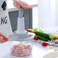 Manual Hand Push Food Chopper 1.5L