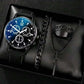 4 Pcs Golden Watch & Jewelry Set