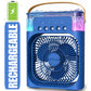 Portable Air Conditioner Mist Fan Big Size – 3-in-1 Mini AC Air Cooler with Ice Mist, LED Lights & Adjustable Speed