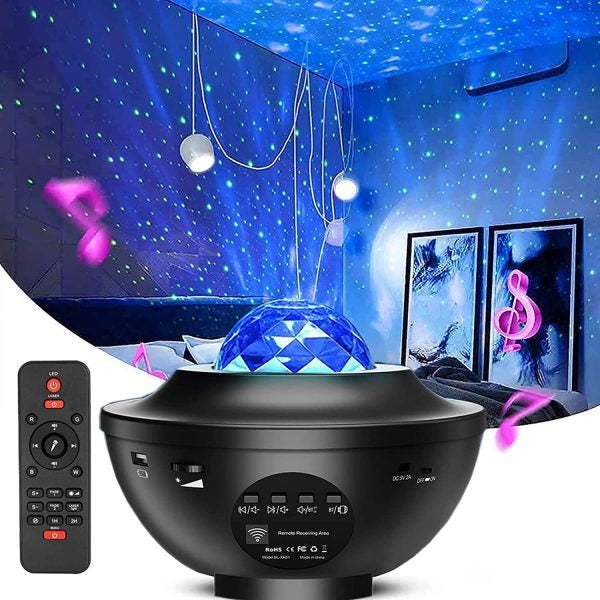 Galaxy Star Projector Lamp – LED Universe Night Light with Remote Control & Built-in Bluetooth 5.2 Music Speaker