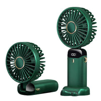 5-Speed USB Rechargeable Mini Handheld Fan – Foldable Portable Neck Fan with Display & Phone Stand