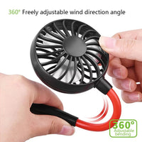 Neck Fan for Kitchen Folding Handheld Fan Wearable Portable Neckband Mini Fan USB Chargeable
