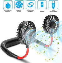 Neck Fan for Kitchen Folding Handheld Fan Wearable Portable Neckband Mini Fan USB Chargeable