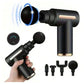 Deep Tissue Massage Gun – Rechargeable 6 Speed Muscle Massager with 4 Heads | Full Body Pain Relief & Relaxation for Men & Women