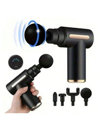 Deep Tissue Massage Gun – Rechargeable 6 Speed Muscle Massager with 4 Heads | Full Body Pain Relief & Relaxation for Men & Women
