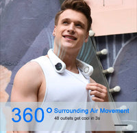 Pickzyy Rechargeable Portable Neck Fan – Hands-Free USB Mini Fan, Lightweight & Quiet for Office, Kitchen & Outdoor Use