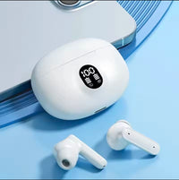 TWS Wireless Earbuds with LED Display – ENC Noise Cancellation, HiFi Stereo, Bluetooth 5.3 – Available in Black & White