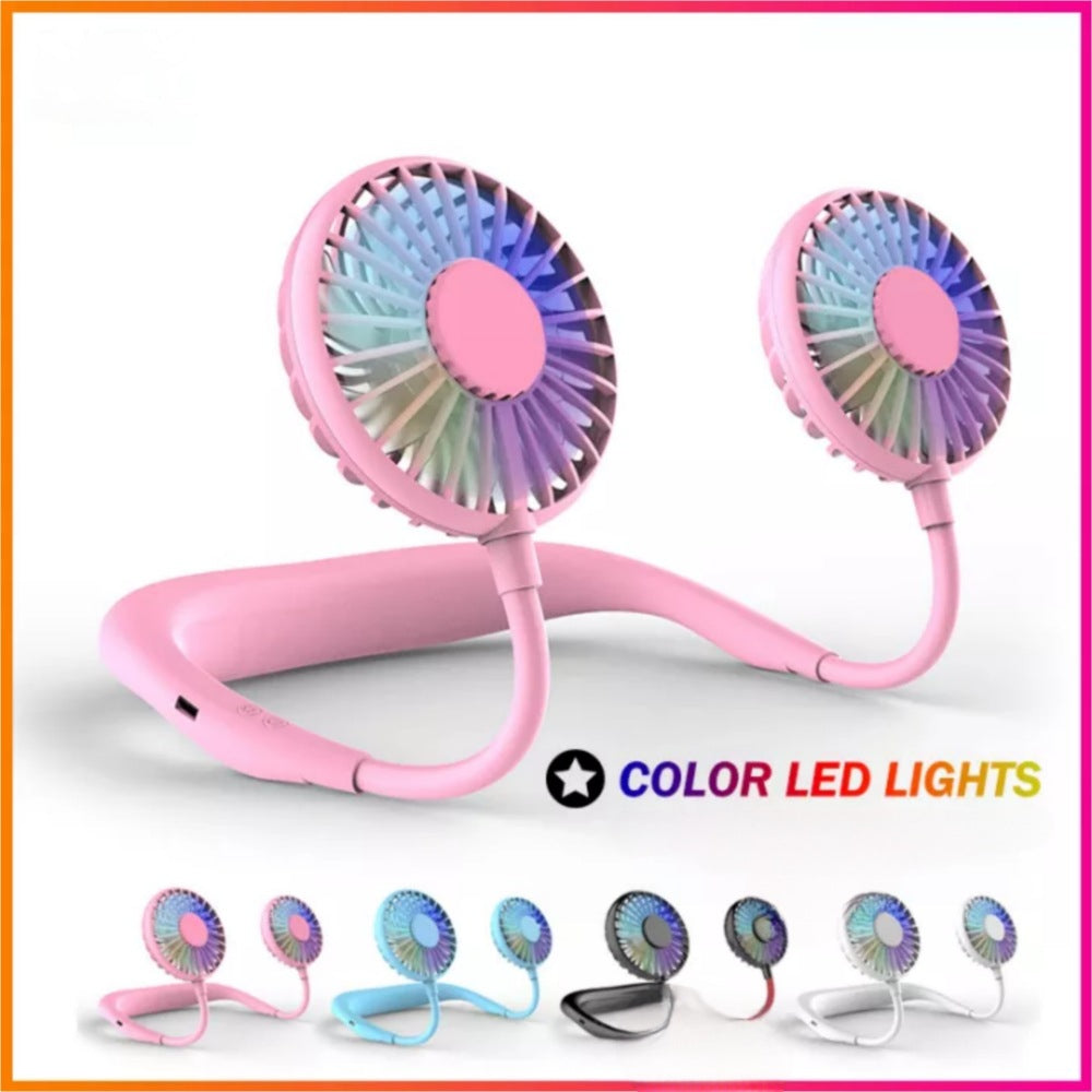 Neck Fan for Kitchen Folding Handheld Fan Wearable Portable Neckband Mini Fan USB Chargeable