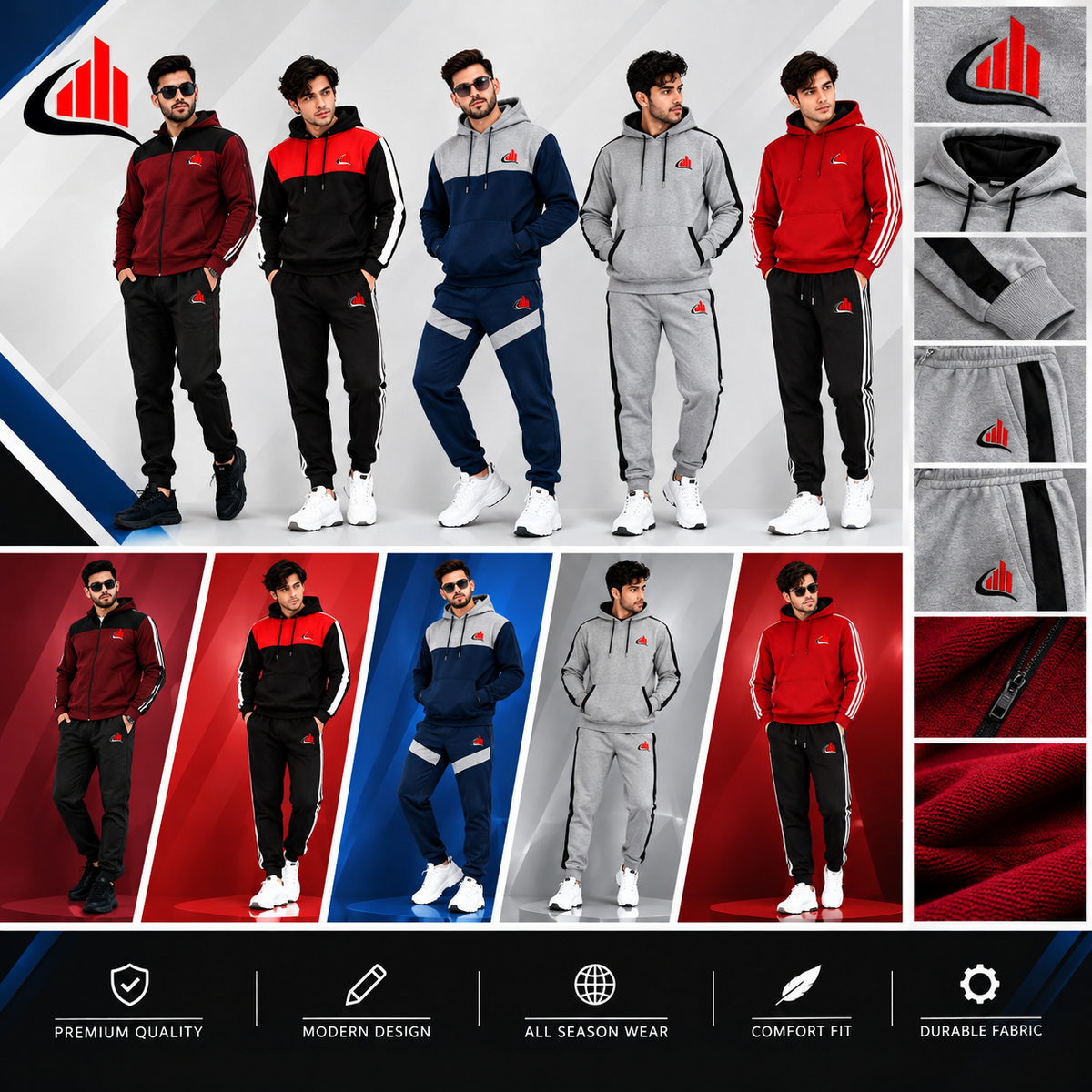 Men’s Premium Winter Tracksuit Collection | Stylish Hoodies & Jogger Sets | Urban Streetwear