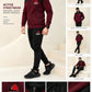 Urban Sprint Men’s Fleece Tracksuit – Maroon & Black