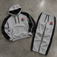 Men’s Premium Grey & Black Polyester Fleece Tracksuit | Urban Sprint