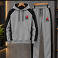 Men’s Premium Grey & Black Polyester Fleece Tracksuit | Urban Sprint