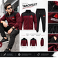 Urban Sprint Men’s Fleece Tracksuit – Maroon & Black
