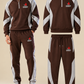 Men's Brown & Grey Half-Zip Tracksuit Set | Urban Sprint