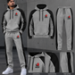 Men’s Premium Grey & Black Polyester Fleece Tracksuit | Urban Sprint